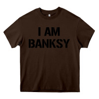 Chocolate Brown i am banksy Heavy Core Tee - Craftify