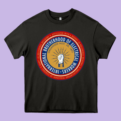Ibew Electrician 1 Heavy Core Tee Designed By Craftify