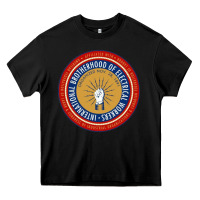 Black IBEW electrician 1 Heavy Core Tee - Craftify