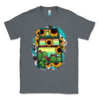 Charcoal Heather Alabama Map Sunflower Cactus Serape Classic Tee - RanaPortraitStore