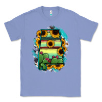 Colony Blue Alabama Map Sunflower Cactus Serape Classic Tee - RanaPortraitStore