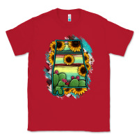 Red Alabama Map Sunflower Cactus Serape Classic Tee - RanaPortraitStore