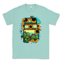 Seafoam Alabama Map Sunflower Cactus Serape Classic Tee - RanaPortraitStore