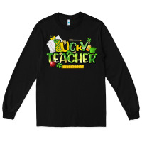 Black lucky teacher St. Patrick's Day Long Sleeve Tee - HowdyJamesFarm