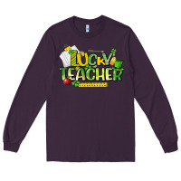Plum lucky teacher St. Patrick's Day Long Sleeve Tee - HowdyJamesFarm