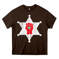 Chocolate Brown GONZOS SHERIFF HUNTERS S THOMPSON Heavy Core Tee - Craftify