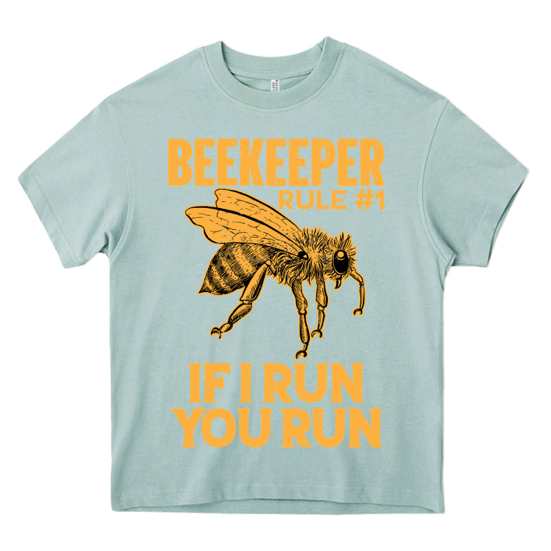 Bee Beekeeper If I Run You Run Bumble Bee Humour 449 Hive Beekeeping Heavy Core Tee by Craftify | Teevron