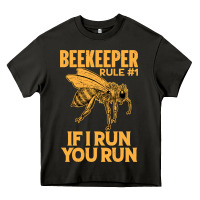 Asphalt bee beekeeper if i run you run bumble bee humour 449 hive beekeeping Heavy Core Tee - Craftify