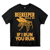 Black bee beekeeper if i run you run bumble bee humour 449 hive beekeeping Heavy Core Tee - Craftify