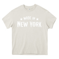Cream Made In New York NY City NYC New Yorker My Home State Pride Premium T- Heavy Core Tee - Craftify