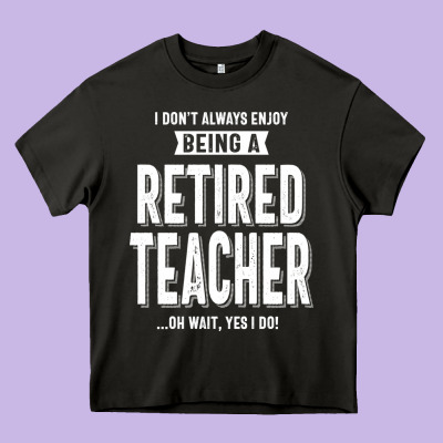 Retired Teacher Heavy Core Tee Designed By Craftify