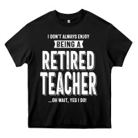 Black Retired Teacher Heavy Core Tee - Craftify