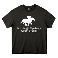 Asphalt Saratoga Springs New York Horse Racing Jockey Heavy Core Tee - Craftify