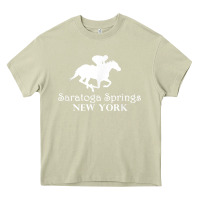 Mossy Saratoga Springs New York Horse Racing Jockey Heavy Core Tee - Craftify