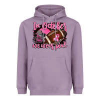 Lavender in october we wear pink with football Heavyweight Hoodie - BarkalooDesign