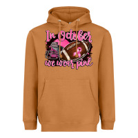 Meerkat in october we wear pink with football Heavyweight Hoodie - BarkalooDesign