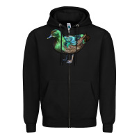 Black Cayuga Duck Zipper Hoodie - LillyAllenDesigns