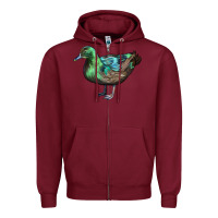 Burgundy Cayuga Duck Zipper Hoodie - LillyAllenDesigns