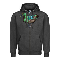 Charcoal Heather Cayuga Duck Zipper Hoodie - LillyAllenDesigns
