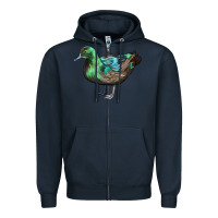 Navy Cayuga Duck Zipper Hoodie - LillyAllenDesigns