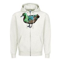 Oatmeal Heather Cayuga Duck Zipper Hoodie - LillyAllenDesigns