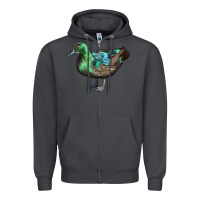 Smoke Cayuga Duck Zipper Hoodie - LillyAllenDesigns