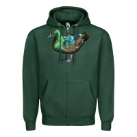 Sports Green Cayuga Duck Zipper Hoodie - LillyAllenDesigns