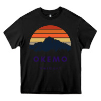 Black Okemo Vermont Skiing Snowboarding Hikers Gifts for VT Travel Heavy Core Tee - InspiraDesign