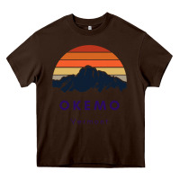 Chocolate Brown Okemo Vermont Skiing Snowboarding Hikers Gifts for VT Travel Heavy Core Tee - InspiraDesign
