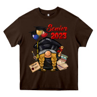 Chocolate Brown senior 2023 gnome Heavy Core Tee - BarkalooDesign