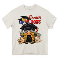 Cream senior 2023 gnome Heavy Core Tee - BarkalooDesign