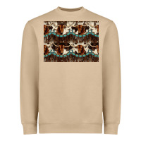Mushroom Longhorn Cow Pattern Heavyweight Sweatshirt - CowhideDigitalArt