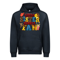 Navy little sister biggest fan softball Urban Hoodie - AdoDesignShop