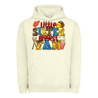 Pigment Pistachio little sister biggest fan softball Urban Hoodie - AdoDesignShop