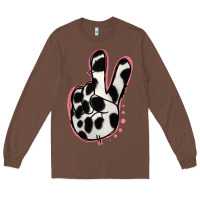 Chestnut Black White Dalmatian Peace Sign Long Sleeve Tee - Jasminsmagicworld