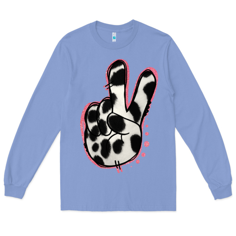 Black White Dalmatian Peace Sign Long Sleeve Tee by Jasminsmagicworld | Teevron