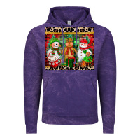 Cloud Purple christmas snowman polar bear reindeer Vintage Hoodie - CowGirlArtShop