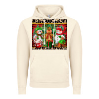 Vintage Artic christmas snowman polar bear reindeer Vintage Hoodie - CowGirlArtShop