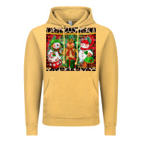 Vintage Mustard christmas snowman polar bear reindeer Vintage Hoodie - CowGirlArtShop