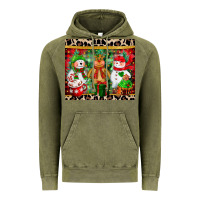 Vintage Olive christmas snowman polar bear reindeer Vintage Hoodie - CowGirlArtShop