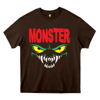 Chocolate Brown monster Heavy Core Tee - InspiraDesign