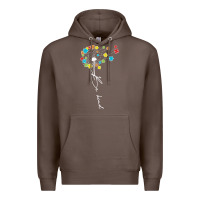 Coffee Dandelion Autism Puzzle Be Kind Premium Hoodie - CowhideDigitalArt