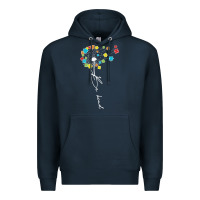 Navy Dandelion Autism Puzzle Be Kind Premium Hoodie - CowhideDigitalArt