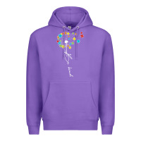 Purple Dandelion Autism Puzzle Be Kind Premium Hoodie - CowhideDigitalArt