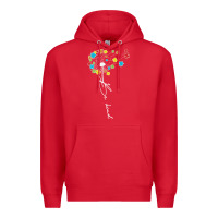 Red Dandelion Autism Puzzle Be Kind Premium Hoodie - CowhideDigitalArt