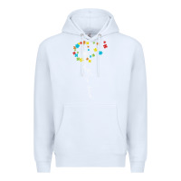 White Dandelion Autism Puzzle Be Kind Premium Hoodie - CowhideDigitalArt