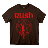 Chocolate Brown vintage starman Heavy Core Tee - InspiraDesign