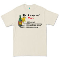 Bone the 4 stages of soju i'm rich i'm good looking t shirt Premium Tee - DesignPulse
