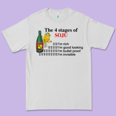 The 4 Stages Of Soju I'm Rich I'm Good Looking T Shirt Premium Tee Designed By Designpulse