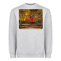 Heather Grey Farm Life Rooster Heavyweight Sweatshirt - CowhideDigitalArt